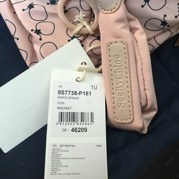 Authentic See By Chloe Puffer Pink Strawberries Bag - Picture 9 of 16